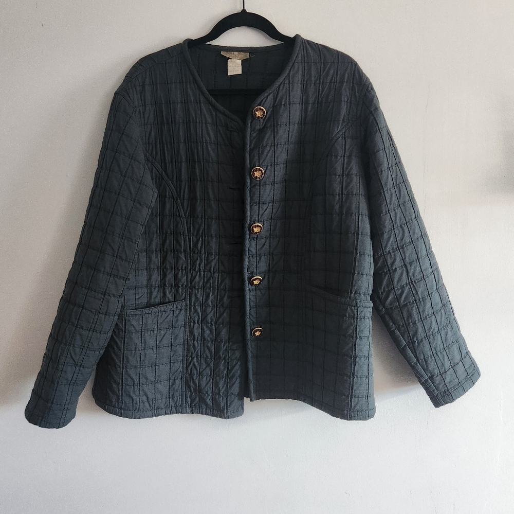 Blue quilted jacket size L